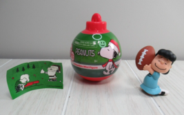 Peanuts Christmas figure Lucy holding football opened blind surprise orn... - $8.63