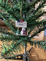 Kurt Adler Snowman Christmas Tree Name Ornament Mary - $19.68