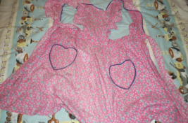 Apron - Vintage from the 1950's - Smock Style (Pink) - $6.00