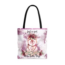 Tote Bag, Just a Girl Who Loves Pigs, Personalised/Non-Personalised Tote bag, aw - £22.38 GBP+