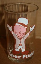 Vintage 1976 Looney Tunes Elmer Fudd Welch&#39;s Jelly Jar Glass Swanky Swig Porky - £7.75 GBP