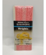 Wrights Seam Binding Flexi-Lace 3 Yds 116 305 Old Rose 57 - Sewing Vinta... - $4.21