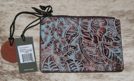 Myra Bags #6953 Embossed Leather 5.3&quot;x3.5&quot; ID, Credit Card Holder~RFID B... - $15.39
