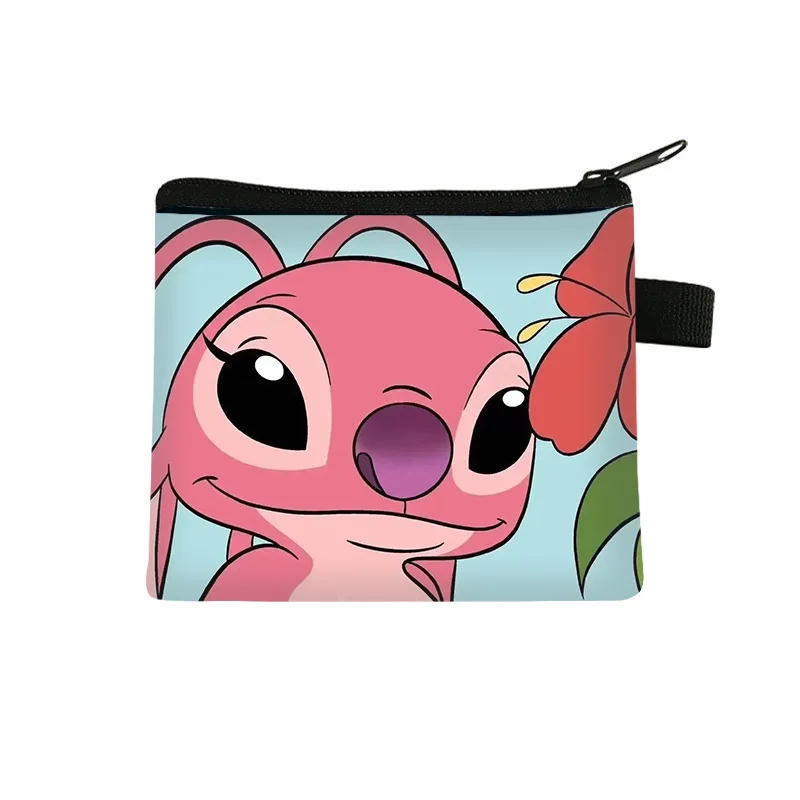 New Anime Stitch Coin Purse Kawaii Lilo Stitch Wallet Cute Angel Storage... - $4.82