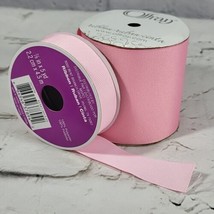 Vintage Pink Offray Ribbon 2 Sizes Lot of 2 Spools  - $11.88
