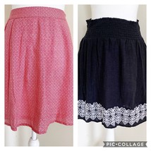 NWT Old Navy Pull On A-Line Skater Skirts Lot Of Two 2 Size Small NWT Pink Black - £11.00 GBP