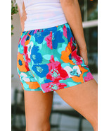 Multicolor Floral Print Drawstring Elastic Waist Casual Shorts - $13.70