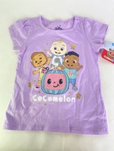 Cocomelon JJ Nina Cody Purple Short Sleeve Tie Front T-Shirt Top Kids Gi... - $14.85