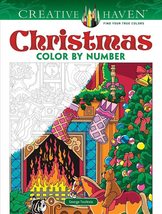 Creative Haven Christmas Color by Number (Adult Coloring Books: Christma... - $8.57