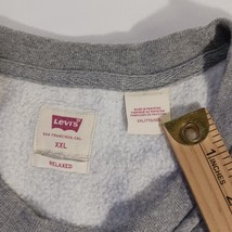 Levi's Relaxed Fit Crewneck Men’s 2XL Gray Cotton Blend Long Sleeve Sweatshirt image 3