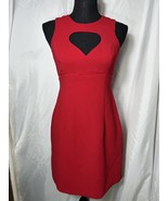 BCBGeneration Women&#39;s Cutout back Zip Up Dress Red Rouge Sz 4 - $15.90