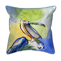 Betsy Drake Happy Pelican Large Indoor Outdoor Pillow 18x18 - £36.99 GBP
