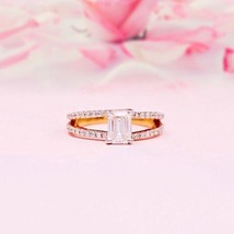 Vintage Womens Jewelry Round Cut Engagement Ring Wedding Marquise Side Stones  - £85.40 GBP