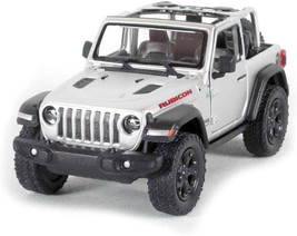 5 Inch - 2018 Jeep Wrangler Rubicon Soft Top - 1/34 Scale Diecast Model - SILVER - £11.96 GBP