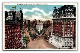 Broadway and Amsterdam Ave Street View New York CIty NY UNP WB Postcard P27 - £3.06 GBP