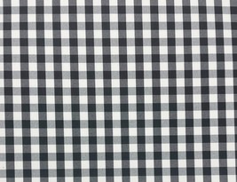 Richloom Dawson Pewter Gray White Woven Small Check Outdoor Fabric By Yard 54&quot;W - £11.14 GBP