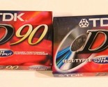 TDK Audio Cassette Tapes Lot of 2 90 minute tapes High Output - $4.46