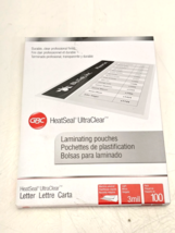GBC HeatSeal Ultracle 3 Mil Letter Size Laminating Pouches 9" x 11-1/2" ... - $20.19