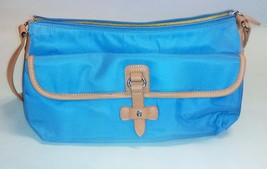 Vintage Etienne Aigner Blue and yellow cross body or shoulder bag purse - $36.31