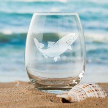 Trout Fish Etched Glasses - Wine, Champagne, Pint Glasses, Shot Glass - $24.99+
