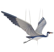 Blue Heron Bird Flying Mobile Wood Colombia Fair Trade New - $72.22