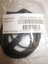 Blackberry  Stereo Headset Earbud 3.5MM Black HDW-24529-001 Brand New In... - $9.99