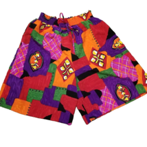 Mom Shorts Size Small Vintage 80s Elastic Waist Colorful Travel Casual P... - $19.94