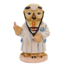 Vintage Bisque Porcelain Owl Doctor MD. Figurine 4.5&quot; height - £7.72 GBP