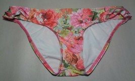 Gianni Bini Size Small Ruffle Side Pant Floral New Women&#39;s Bikini Bottom - £46.52 GBP