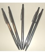 CROSS chrome pens w blue ink, lot of five (5) tested good - £31.45 GBP