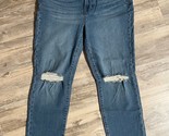 Madewell The Perfect Vintage Crop Jean Womens Tall Size 30T Distressed D... - $38.69