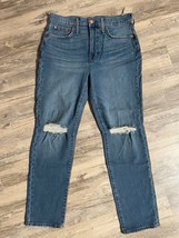 Madewell The Perfect Vintage Crop Jean Womens Tall Size 30T Distressed D... - £30.35 GBP