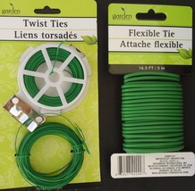 GARDENING GREEN TWIST &amp; FLEXIBLE SOFT TIES Garden SELECT: Twist, Flexibl... - $3.95+