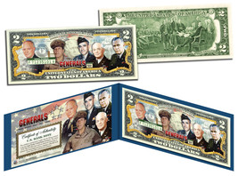 5-STAR Generals *Wwii Legendary Rank Acheived By Only 5* Legal Tender Us $2 Bill - £11.20 GBP