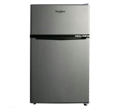 Whirlpool 3.1 cu ft Mini Refrigerator Separate Freezer Stainless Steel W... - £145.74 GBP