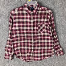 American Eagle Button Up Top Women&#39;s Large Boyfriend Fit Long Sleeve Cot... - $16.73 CAD