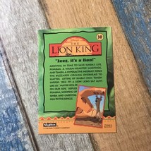 1994 SkyBox The Lion King: Series 1 Simba Timon Pumbaa Jeez it&#39;s a lion! #38 - £1.17 GBP