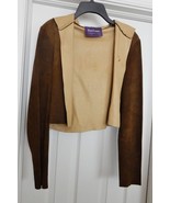 Ralph Lauren PURPLE LABEL Women&#39;s Suede Leather Jacket Unlined Brown S (... - £153.59 GBP