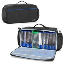 Game Disc Storage Bag Holds Up To 24 Discs, Game Disk Travel Case Compatible For - £32.04 GBP