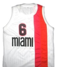 Lebron James #6 Miami Floridians Basketball Custom Jersey Sewn White Any Size image 4