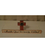 Amazing Grace Wooden Mantle Shelf Decor with Rustic Cross Music Notes New - $279.41 MXN