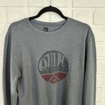 Quiksilver Thermal Long Sleeve Mens XL Gray Surf Skate Snow - £13.16 GBP