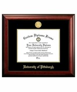 18&quot; University Of Pittsburgh Embossed Diploma Satin Mahogany Frame Navy ... - $183.02 CAD
