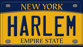 Harlem New York Novelty Mini Metal License Plate Tag - £11.72 GBP