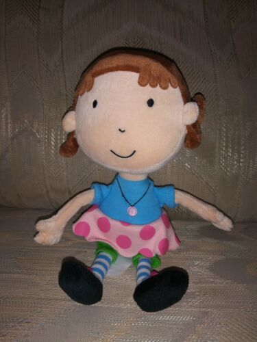 Primary image for Hallmark May 2011 Girl Doll Plush DOESN'T WORK KID3132 Brown Hair Pink Skirt...