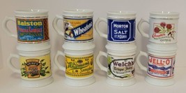 Vintage 1984 - 1985 Franklin Porcelain 3.75&quot; Mugs Japan - Lot of 8 - $37.39