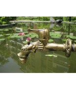 5&quot; Vintage  Brass Bathroom single cold dragon faucets Garden Outdoor fau... - $1,520.54 MXN