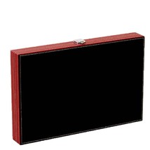 Black &amp; Red Leatherette Backgammon: 15&quot; or 18&quot; - $46.99