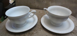 Vintage Rosenthal Maria V pattern White 2 sets of Cup &amp; Saucers - £14.78 GBP