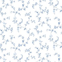 Pre-Pasted Wallpaper, Blue, Navy, Norwall Ck36603 Seed Trail Blues - £35.26 GBP